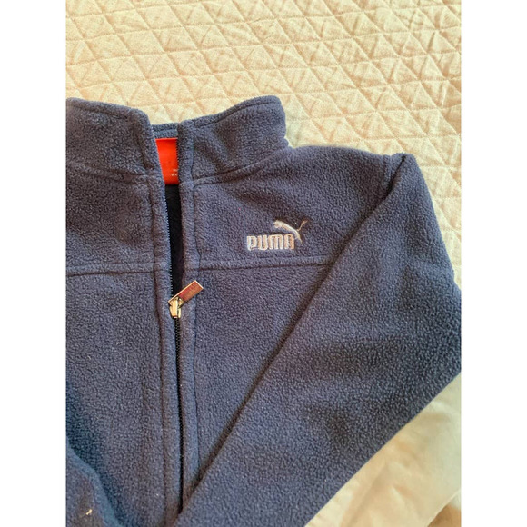5/ $25 𝅺PUMA Blue and Gray Fleece Jacket 24M - Picture 4 of 8